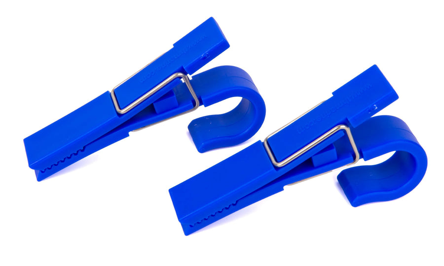 Aqua T-H Marine Utility Clip – Boat Accessory Clip for Holding Tools, Ropes, Hoses & Gear – Strong Grip, Corrosion-Resistant – 2 Pack, Blue