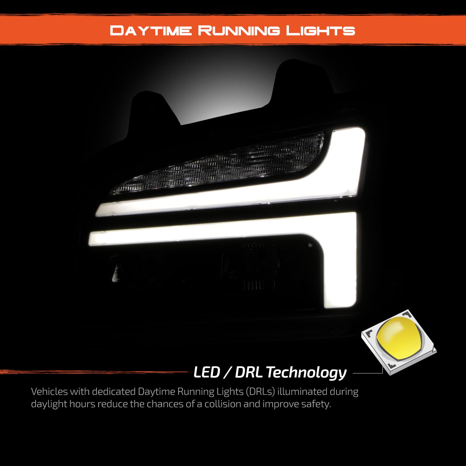 Fit 2019+ Kenworth T880 Class 8 Truck AKKON Full LED DRL Switchback Headlights Black Lamps Left Driver + Right Passenger
