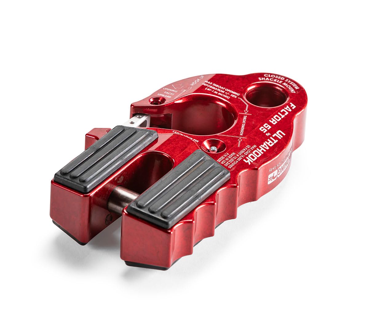 Ultrahook Factor 55 Closed System Shackle Pin Mount, Designed for Steel Cables and Synthetic Ropes - Blue