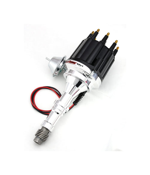 Pertronix D150710 Flame-Thrower Black Male Cap Plug and Play Billet Electronic Distributor with Ignitor II Technology for Buick V8