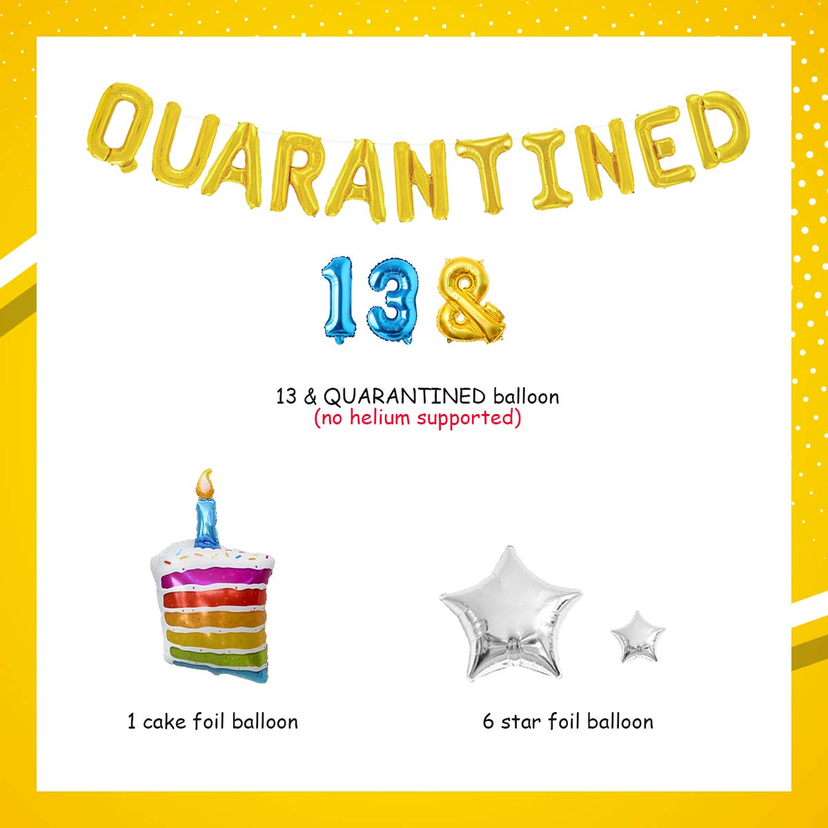 Quarantine Birthday Decorations 13th Officially a Quaranteen Decorations for Boys Girls Birthday Party Supplies