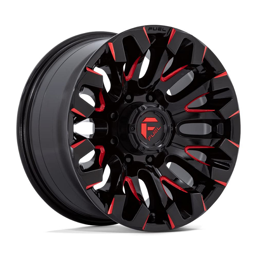D829 QUAKE FUEL OFF-ROAD 18X9, 8X170, 5.04, 1mm GLOSS BLACK MILLED RED TINT - D82918901750