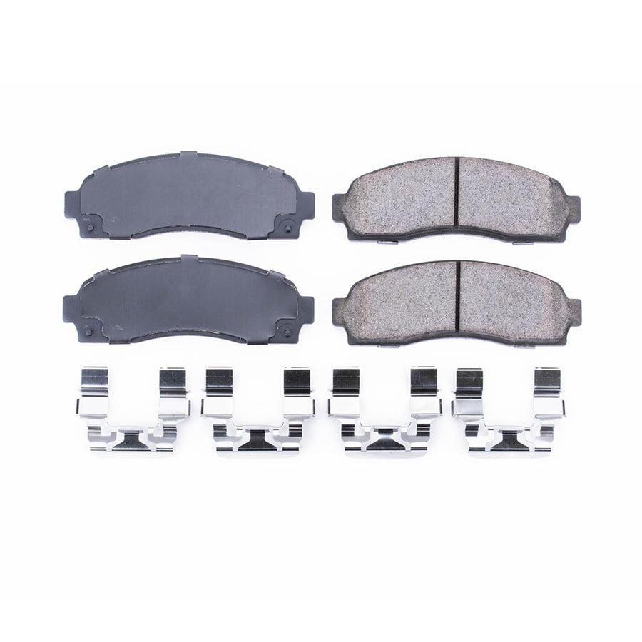Z17 Power Stop 17-833 Front Ceramic Brake Pads with Hardware