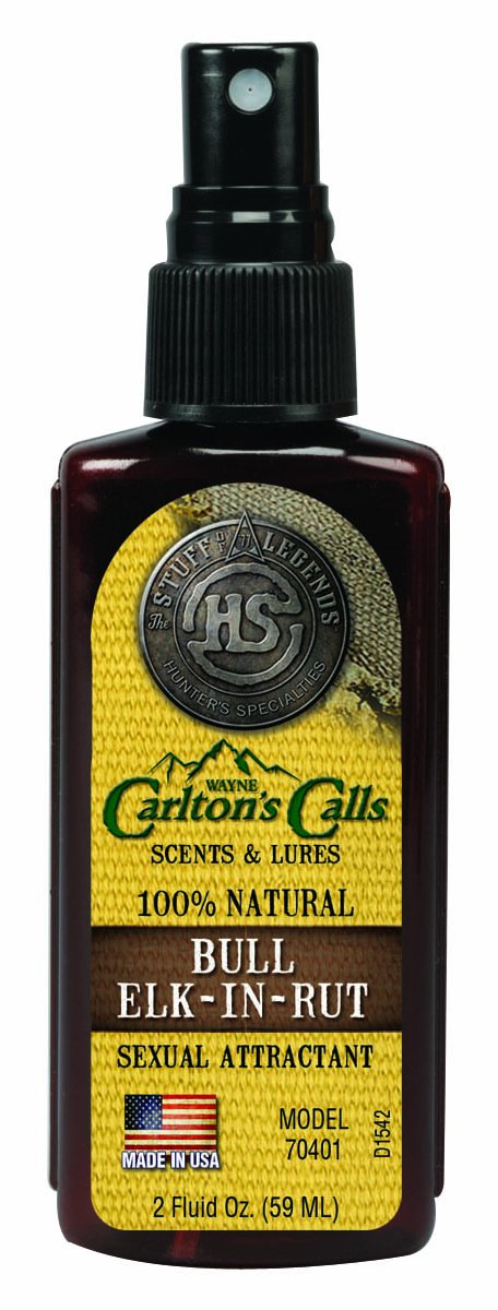 Natural Bull Elk-in-Rut Urine Hunters Specialties 2 Fluid Oz Atomizer Bottle | Powerful Natural Cover Scent Deer Lure Attractant for Hunting