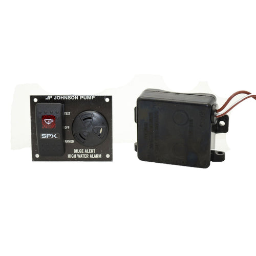 Bilge Alert Johnson Pumps 72303-001 High Water Alarm with Ultima Switch, 12V,Black