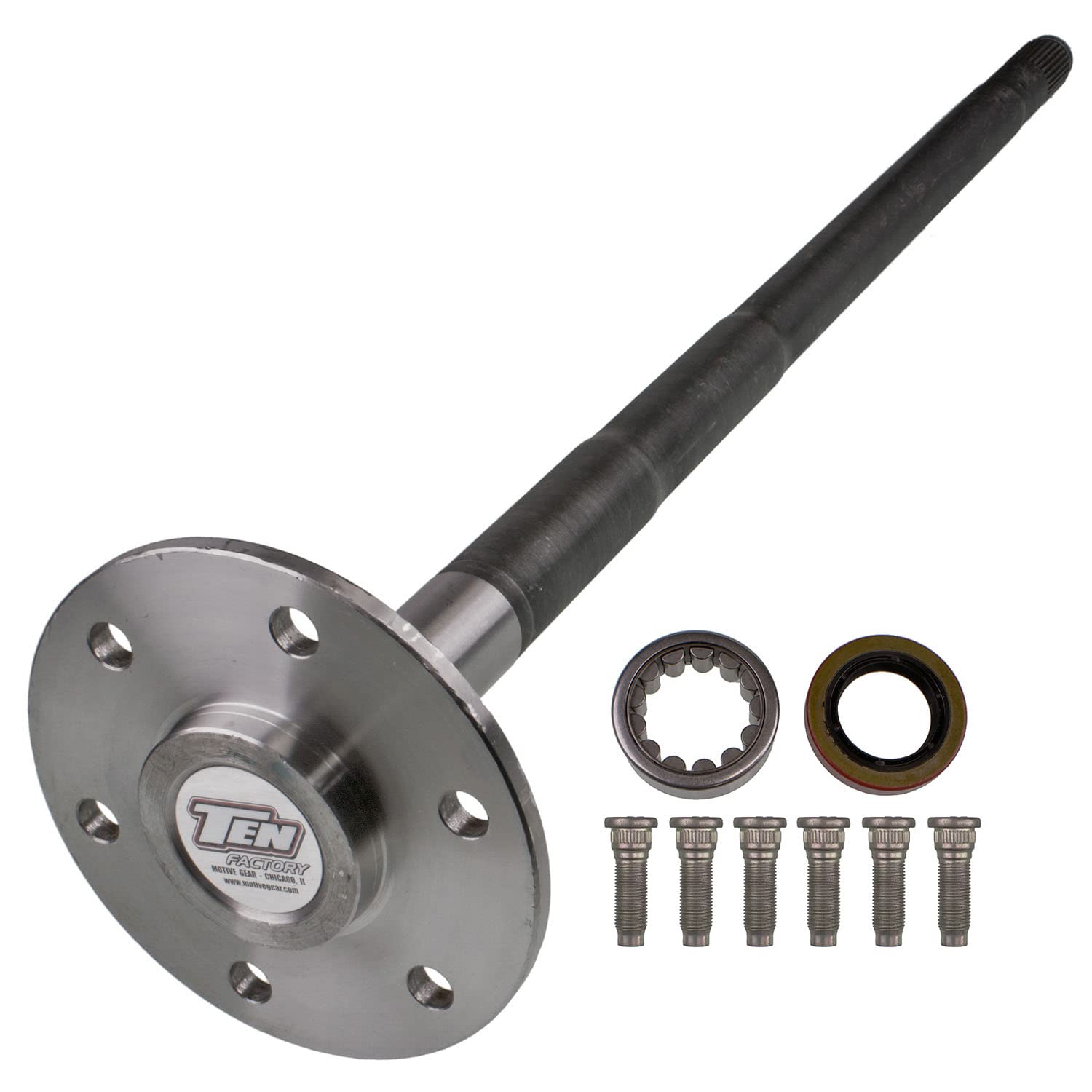 TEN Factory MG27105 Spline Drive Bolt Pattern Axle Shaft Assembly for GM 8.5, 30 Spline Details Left and Right - Fits Chevrolet/GMC Blazer, Jimmy, V1500, Replaces 17105, 26010414, 92-25140, PA5473