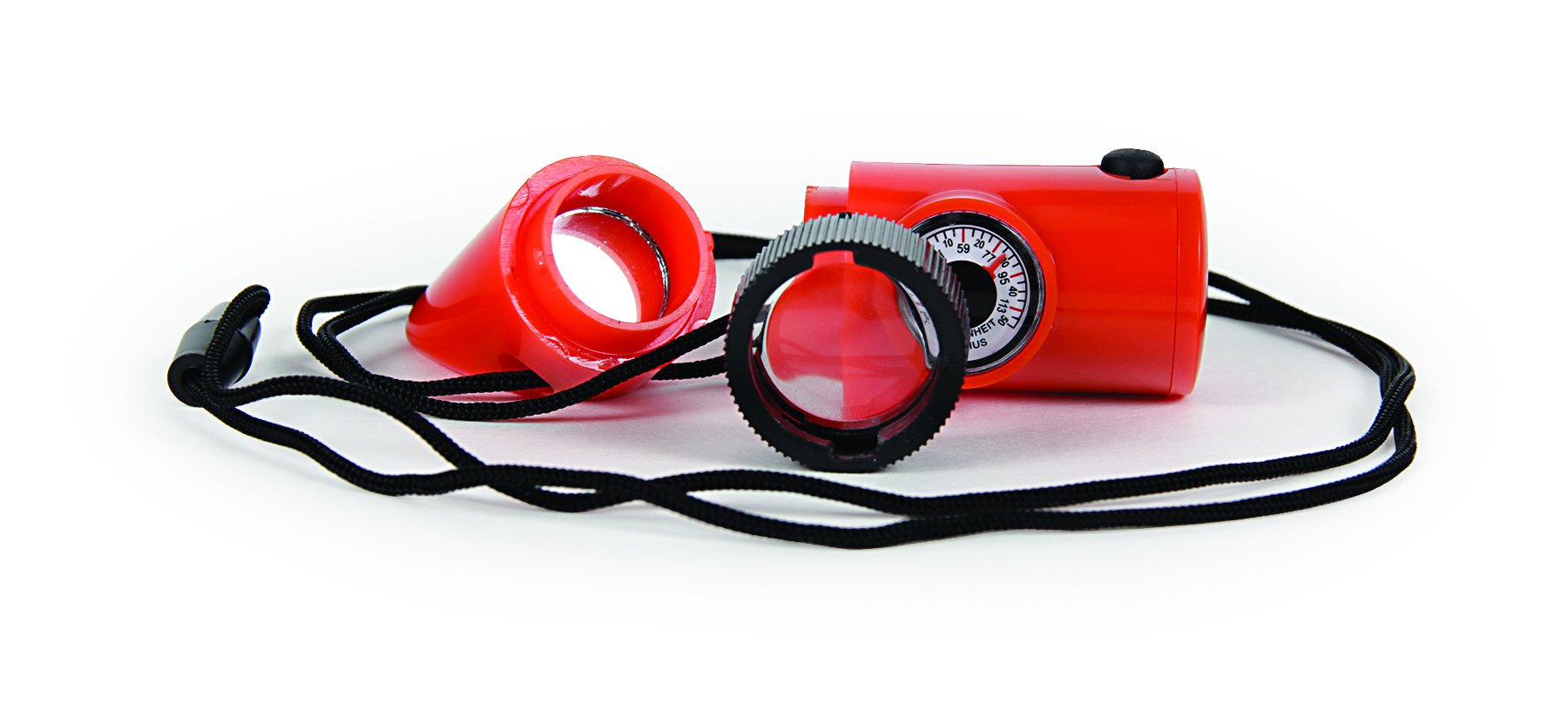 6-Function Camco Survival Whistle, Orange