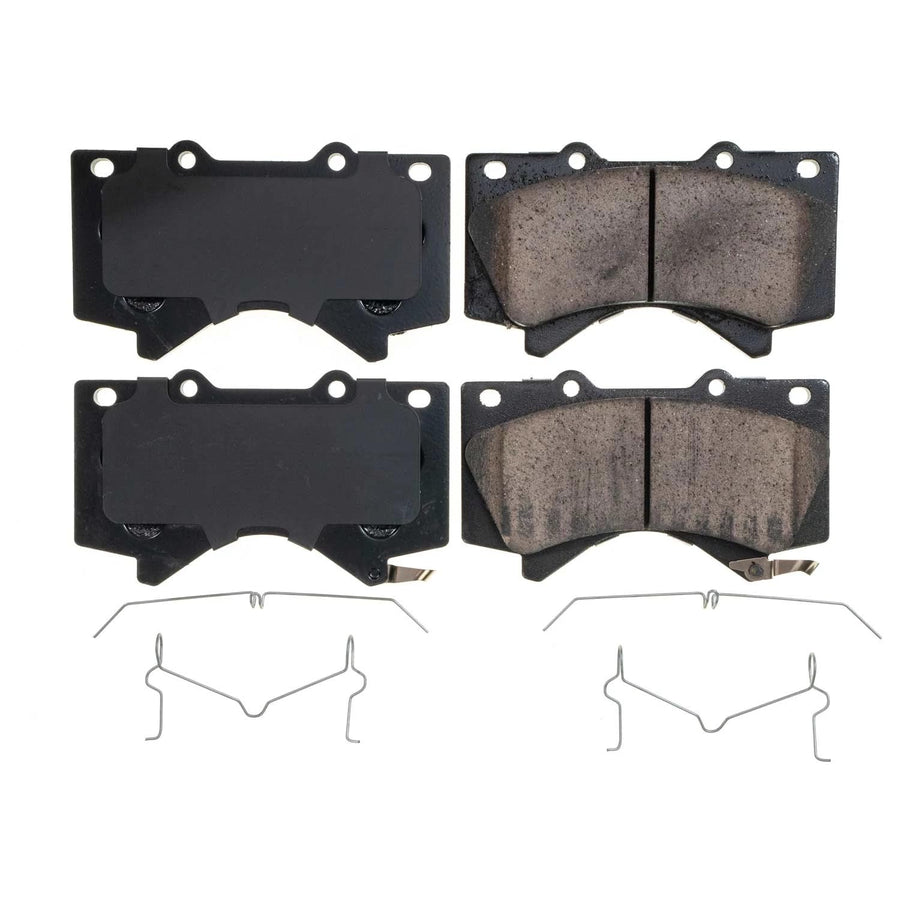 Power Stop Brake Kit Front For Lexus LX570 2008-11 |LX570 2013-20 |Toyota Land Cruiser 2008-11 |Land Cruiser 2013-20 |Sequoia 2008-20 - Ceramic Brake Pads With Installation Hardware, 17-1303