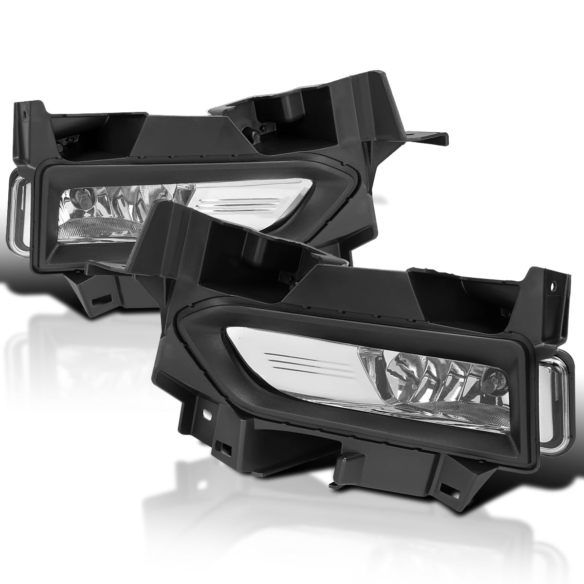 Fog Lamp Spec-D Tuning Clear Lens with OE Wiring and Switch Compatible with Nissan Versa 2020