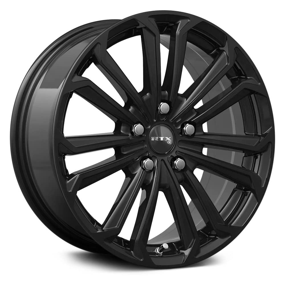 18x8 RTX Aura Gloss Black Wheels 5x114.3 42mm Offset