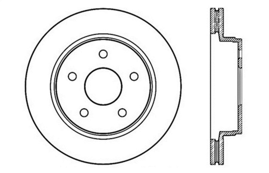 Sport StopTech Cross Drilled Brake Rotor; Front Left 128.67053L