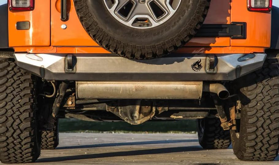 CrawlTek Rear Bumper Inferno - Black compatible with 2007-2018 Jeep Wrangler JK