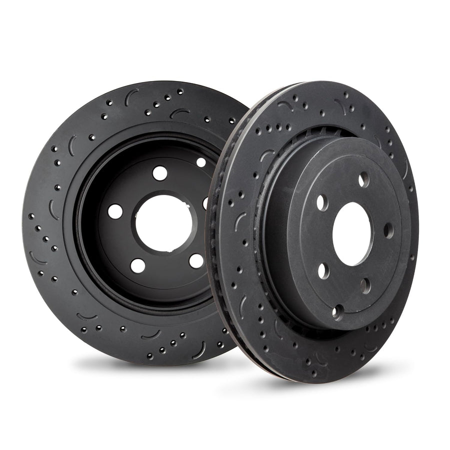 Hawk Performance Talon Rotors Cross-Drilled and Slotted HTC4107