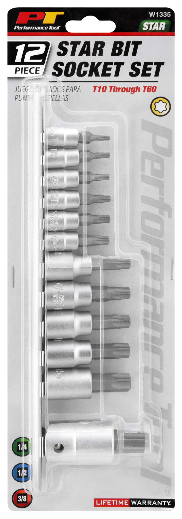 W1335 Performance Tool Star Bit Socket Set, 12-Piece