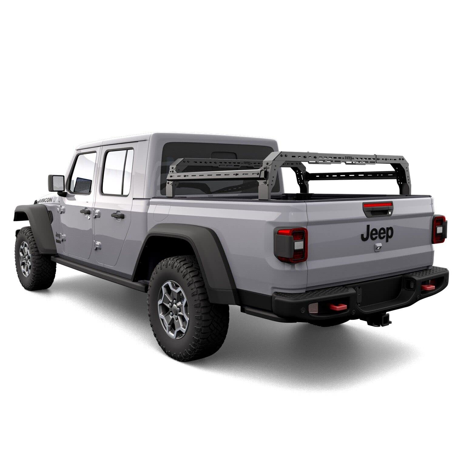 Pro TUWA Shiprock 12" Mid-Height Bed Rack System for Mid Size Pick Up Trucks Overland Bed Rack Carbon Steel Cargo Rack, Black