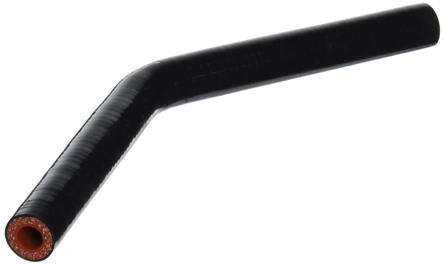 HPS Silicone High Temperature HTSEC45-044-BLK 4-ply Reinforced 45 degree Elbow Coupler Hose, 100 PSI Maximum Pressure, 2.5" Leg Length on each side, 4/9" ID, Black