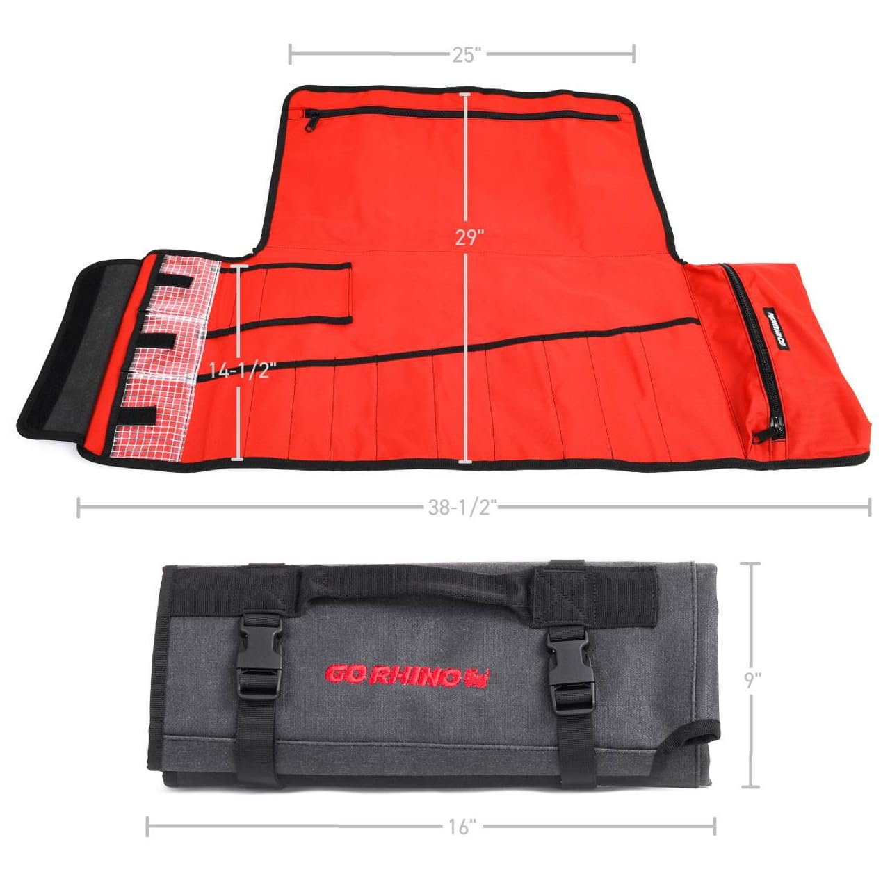 Go Rhino Large Tool Roll - Open: 29" x 38.5" & Closed: 9" x 16" | XG1000-01