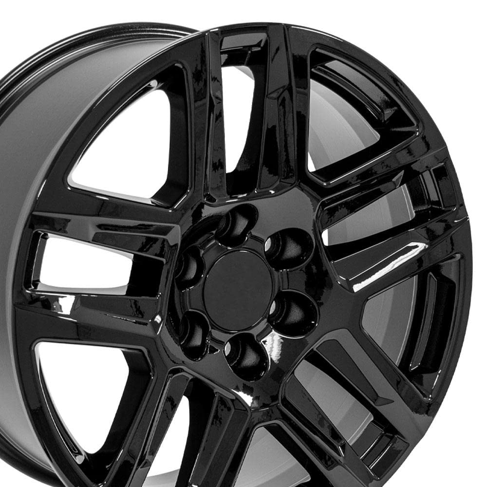 CV63 OE Wheels 20 Inch Rim Fits Silverado 1500 Z71 Style 6x139.7 20x9 Gloss Black - Hollander 5913 (1)