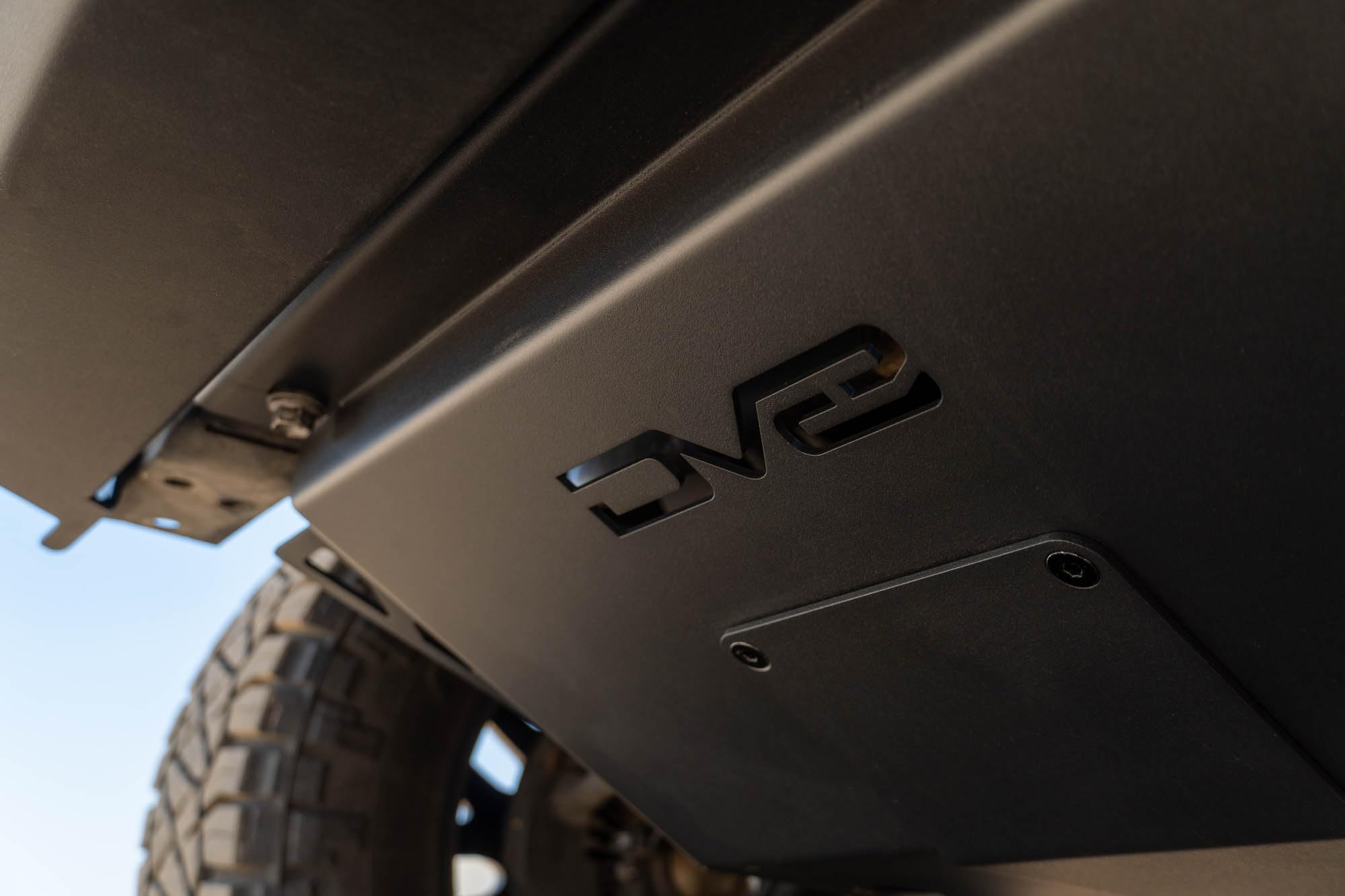 Front Skid Plate DV8 for 2016-2023 Toyota Tacoma | Features Oil Filter & Drain Bolt Access Covers | Pairs with DV8 Front Bumpers for 3rd Gen Tacoma | Fully Bolt-On | Micro-Texture Black Powder Coat