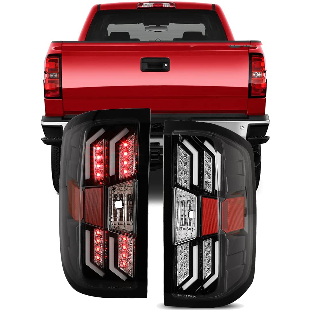 Off Road Series Winjet for [2014 2015 2016 2017 2018 Chevrolet Silverado] DRL LED Tail lights