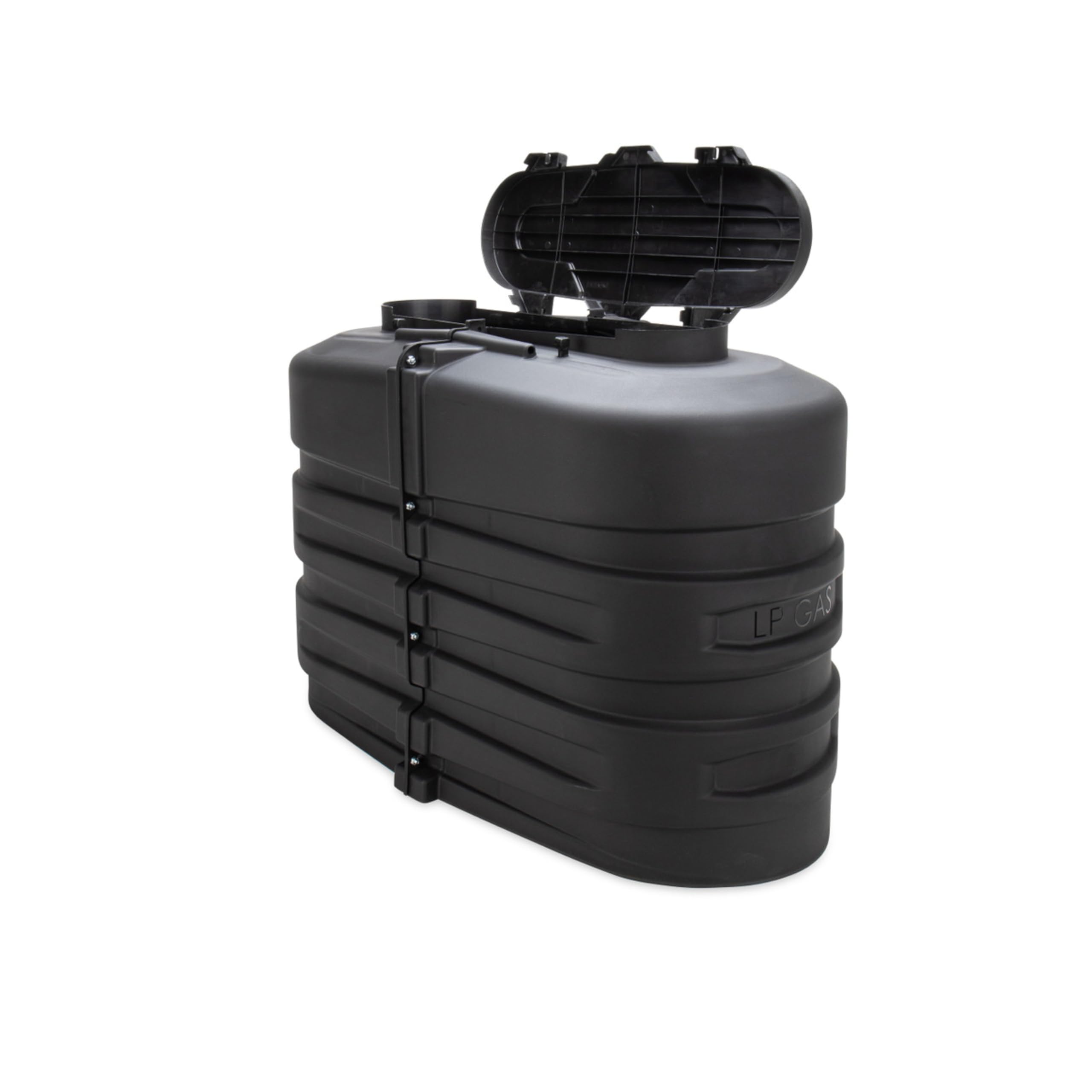 Double RV Propane Tank Cover Camco - 20 lb., Black