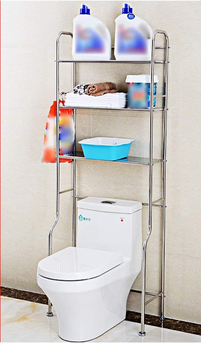 Bathroom toilet rack BTBT storage shelf toilet floor rack shelf (Size : 63 * 31 * 162.5cm)