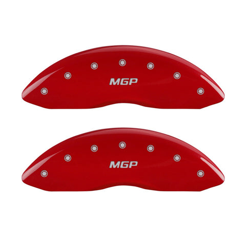 MGP Caliper Covers 22226SMGPRD Red Powder Coat Finish, MGP/Silver Characters