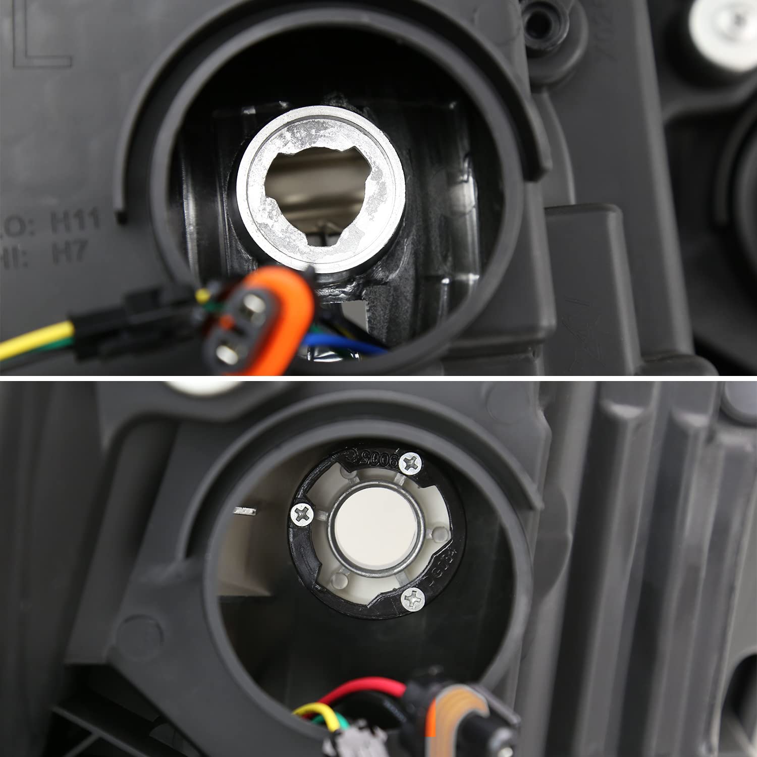 Black Headlights SPEC-D TUNING Compatible with 2019-2024 Ram 2500, 3500, Left + Right Pair Headlamp Assembly