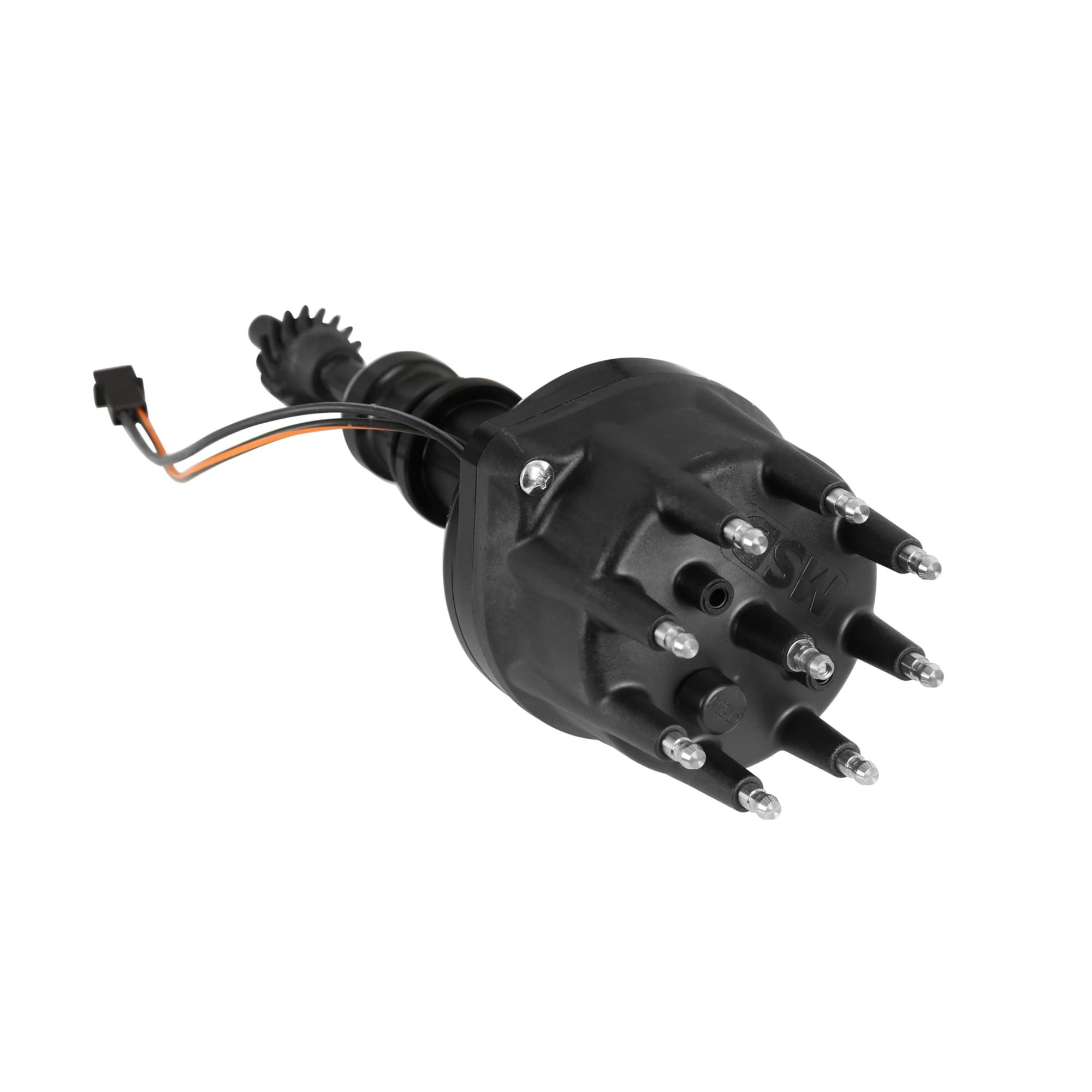 Small Diameter MSD Pro-Billet Distributor, Iron Gear, Black