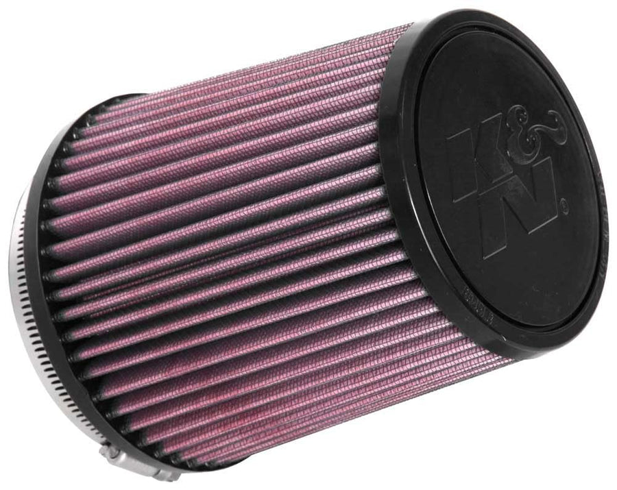 High-Flow K&N Original Lifetime Universal Clamp-On Air Filter: High Performance, Premium, Washable: Flange Diameter: 4 In, Filter Height: 6.0 In, Flange Length: 0.625 In, Shape: Round Tapered, RU-4550