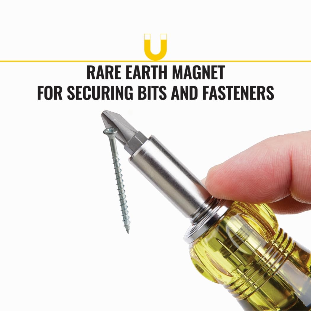 Klein Tools Multi-Bit Screwdriver 32303 / Nut Driver, Impact Rated 14-in-1 Magnetic Screwdriver Set Phillips, Slotted, Square, Combo, Torx