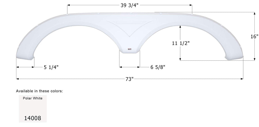 Fender Skirt ICON, Tandem, Dutchmen, FS4008, Polar White
