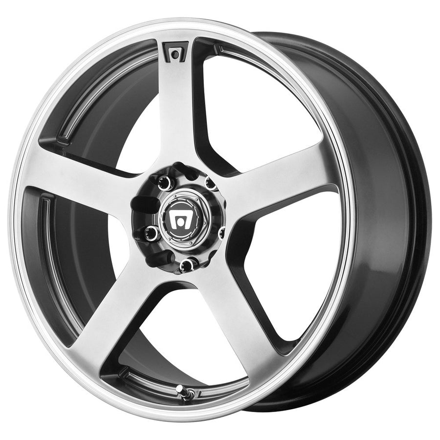 Dark Silver Motegi Racing MR116 Wheel With Machined Flange (18x8"/5x108, 114.3mm, +45mm offset)