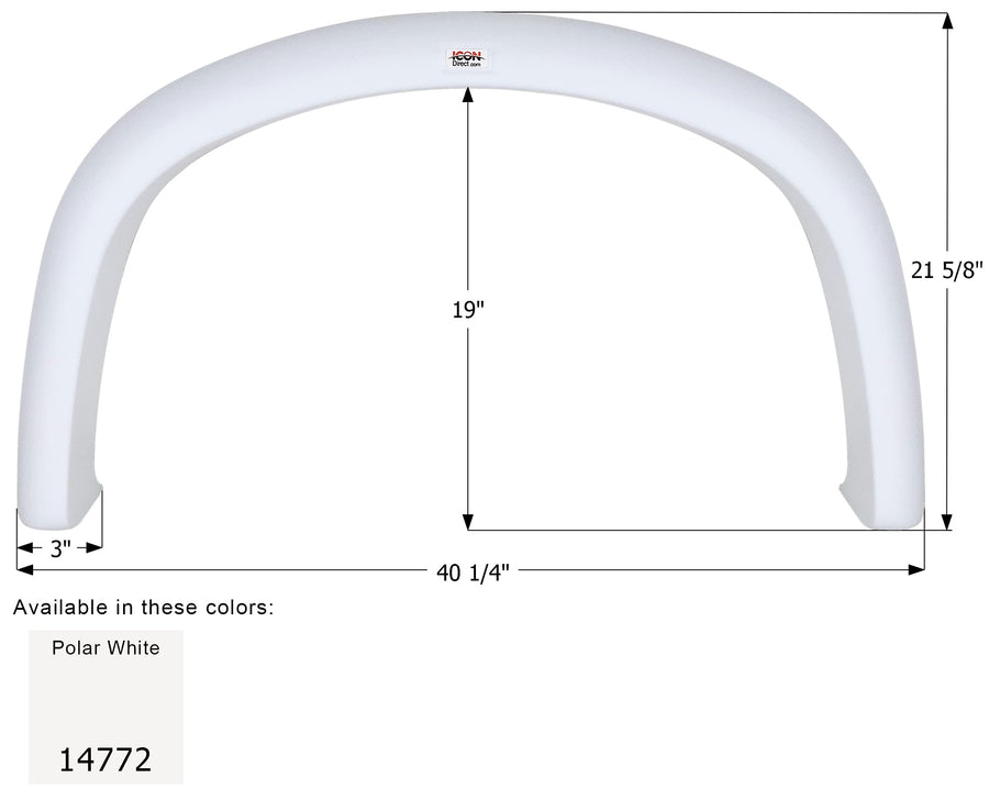 Fender Skirt ICON 14772, Single, Four Winds, FS4772, Polar White