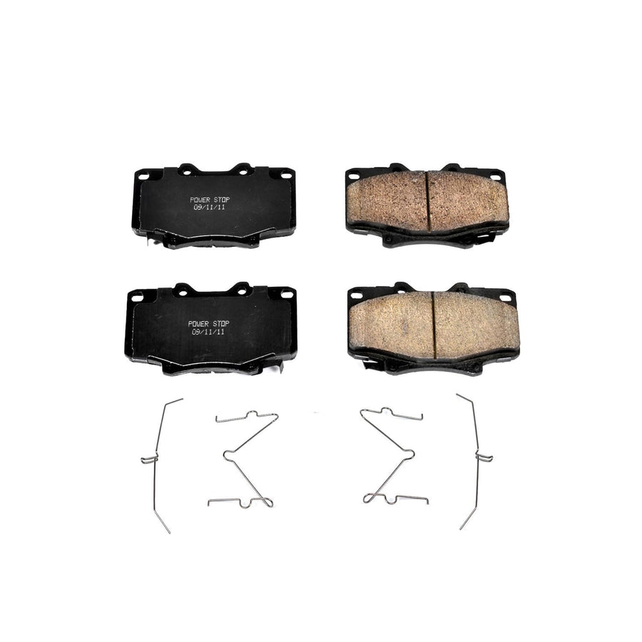 Power Stop Front Brake Kit For Lexus LX450 1996-97 | 1991-97 Toyota Land Cruiser - Ceramic Brake Pads With Installation Hardware, 17-502