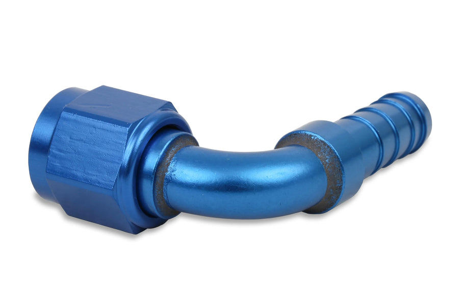 709106ERL Earl's Auto-Crimp Hose End - 90 Degree - Size -6 - Blue