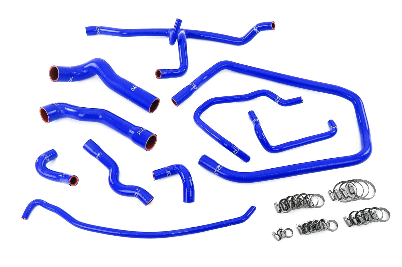 HPS Performance Silicone Blue Radiator, Heater, Throttle Body, Expansion Tank Coolant Hose Kit Compatible for 1992-1995 BMW 325i 325is 2.5L E36 M50, 57-2083-BLUE