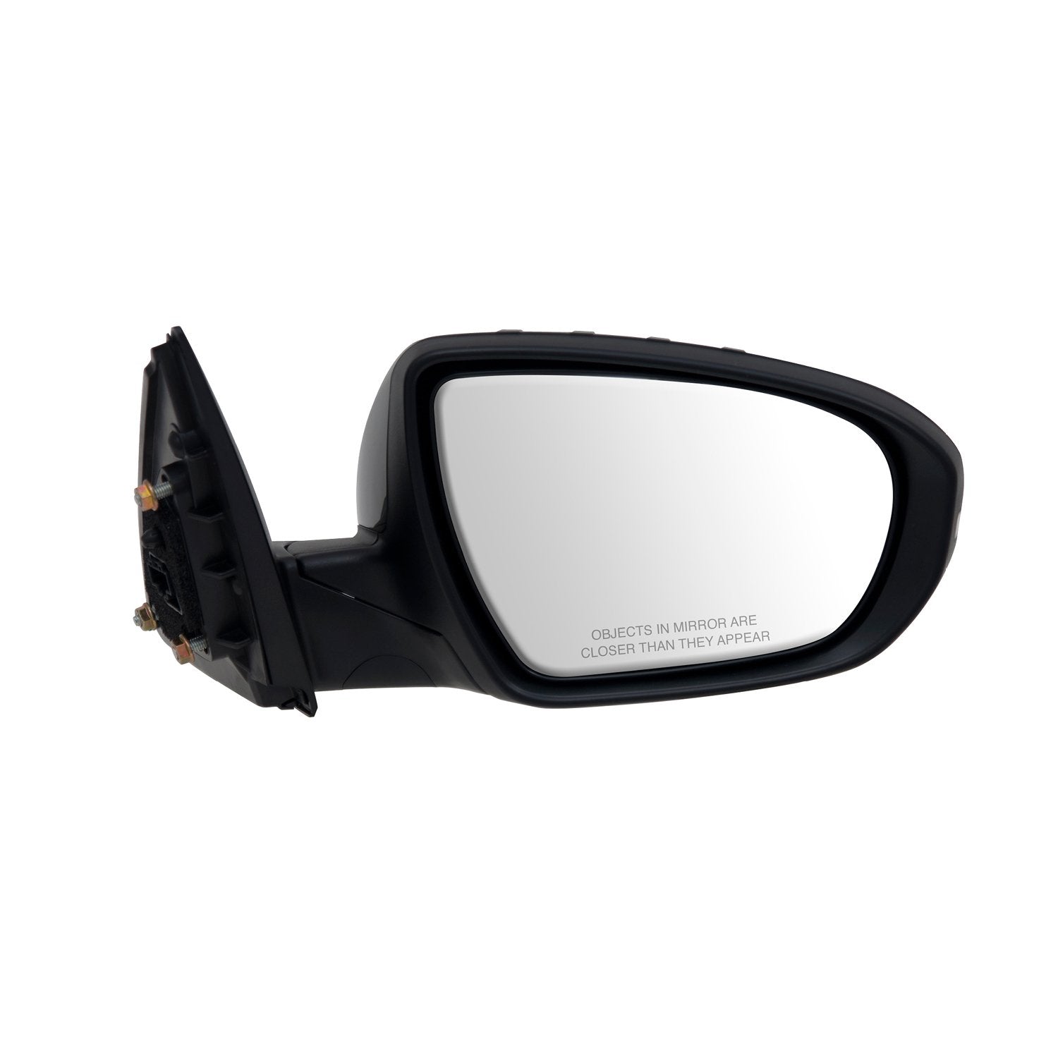 Fit System Side Passenger Mirror for Kia Optima, US Built, Textured Black w/PTM Cover, w/Turn Signal, Power Folding, Heated Power