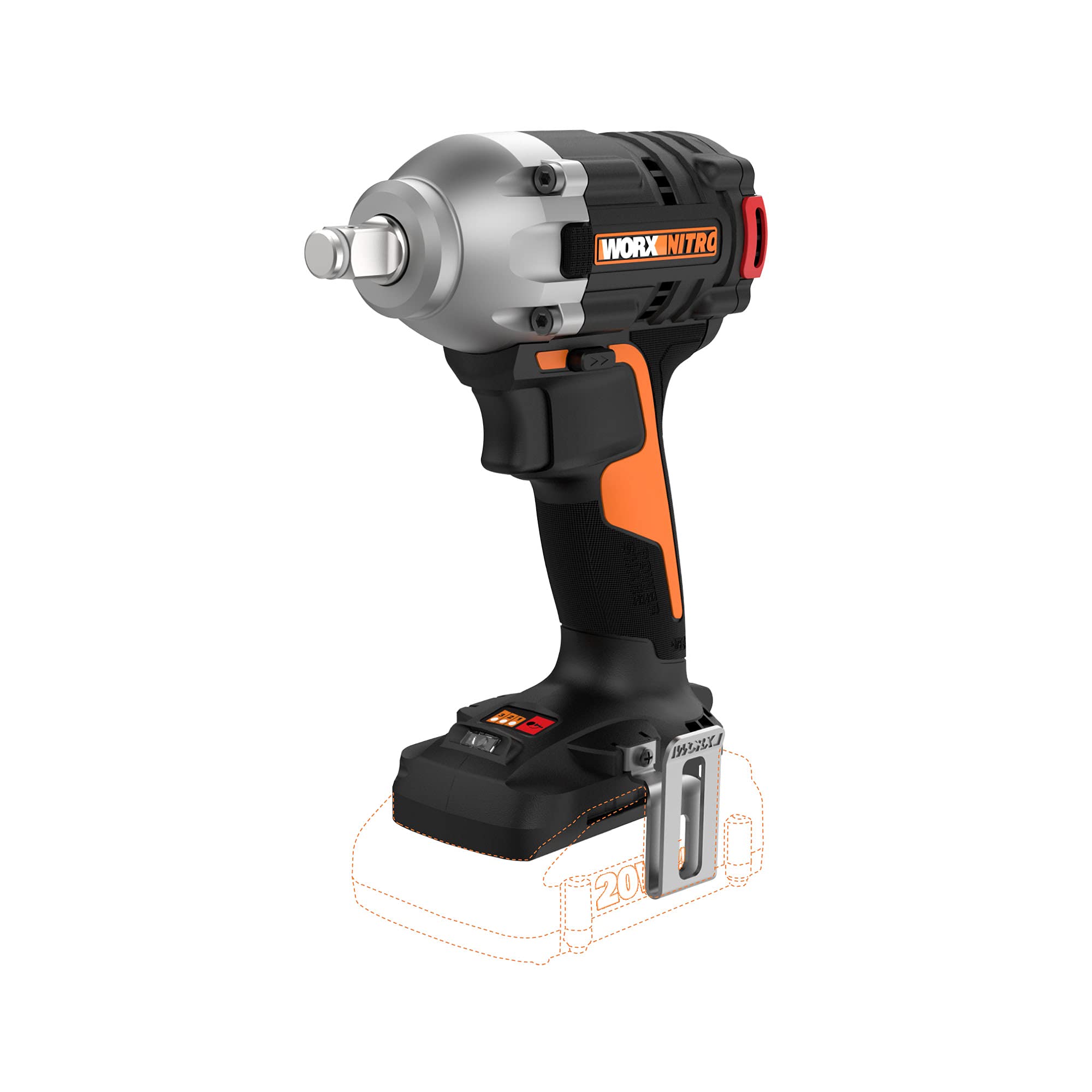 WX272L.9 WORX Nitro 20V Power Share 1/2” Cordless Impact Wrench with Brushless Motor (Tool Only)