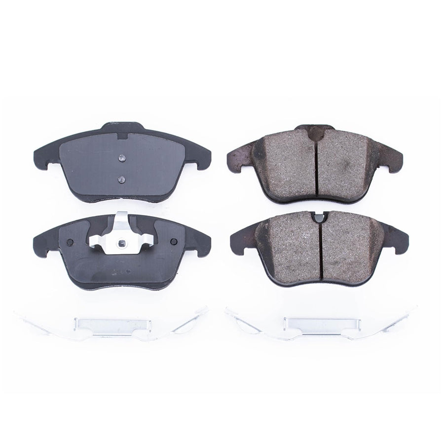 Power Stop Front Brake Kit For Jaguar S-Type 2006-08 |Vanden Plas 2006-09 |XF 2009-15 |XJ8 2006-09 |XK 2007-09 |Rover LR2 2013-14 - Brake Pads Ceramic With Installation Hardware, 17-1241