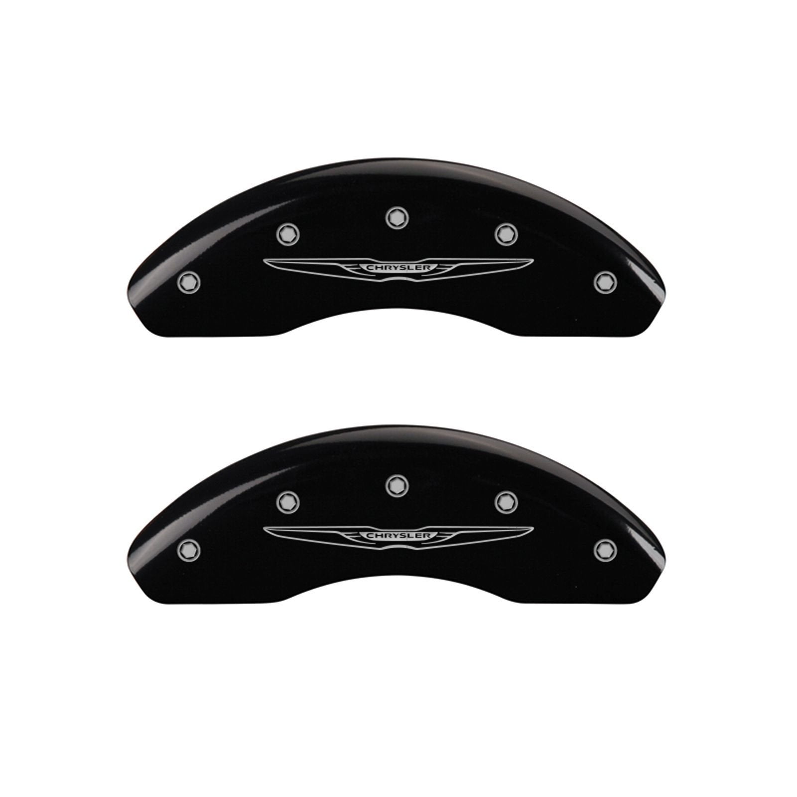 Caliper Covers MGP Caliper Covers 32022Scw2Bk: Black, Chrysler Wing Style 2, 4 Pack