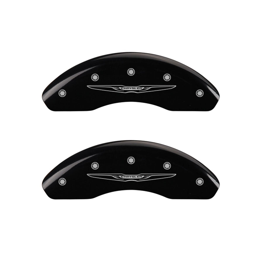 Caliper Covers MGP Caliper Covers 32023Scw2Bk: Black, Chrysler Wing Style 2, 4 Pack