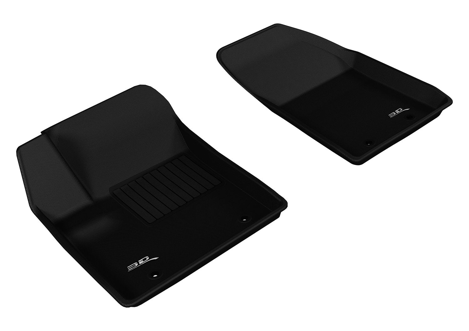 3D MAXpider Custom Fit Front Row All-Weather Floor Mat for Select Chrylser 200 Sedan Models - Kagu Rubber (Black)