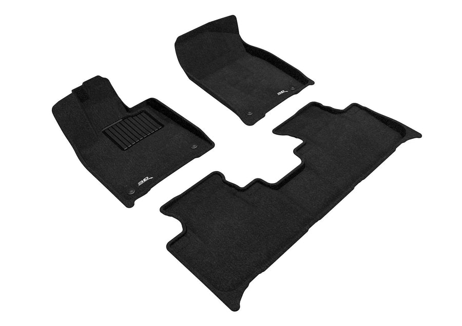 3D MAXpider Elegant Custom Fit Floor Mat (Black) for 2016-2021 Lexus RX/RX Hybrid - 1ST Row 2ND Row