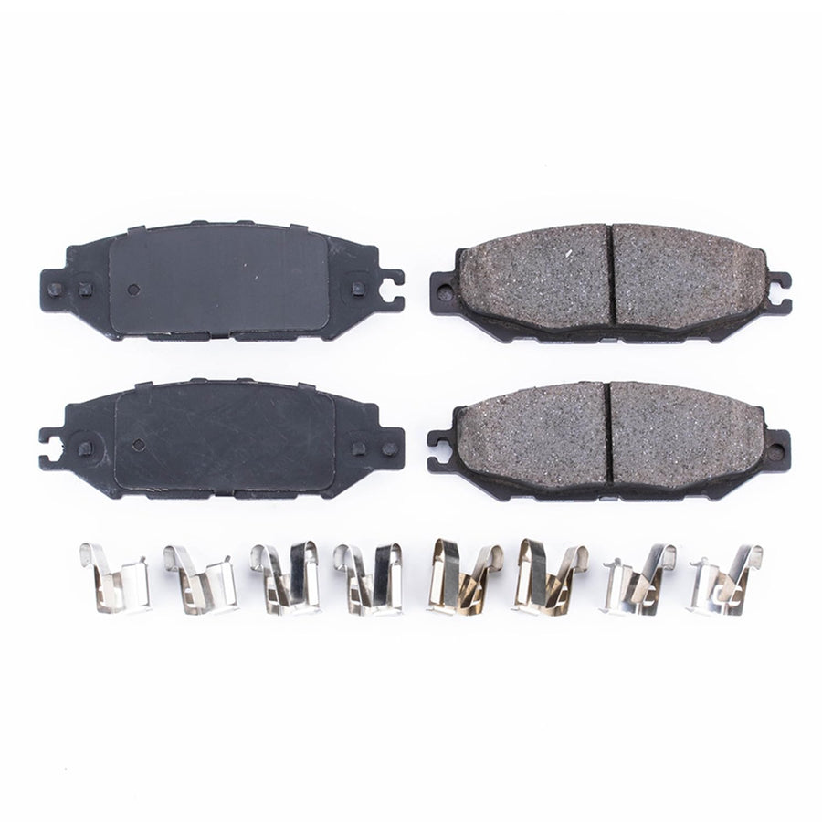 Power Stop Front Brake Kit For LS400 Lexus 1993-00 |SC300 1999-00 |SC400 1992-00 - Ceramic Brake Pads With Installation Hardware, 17-613