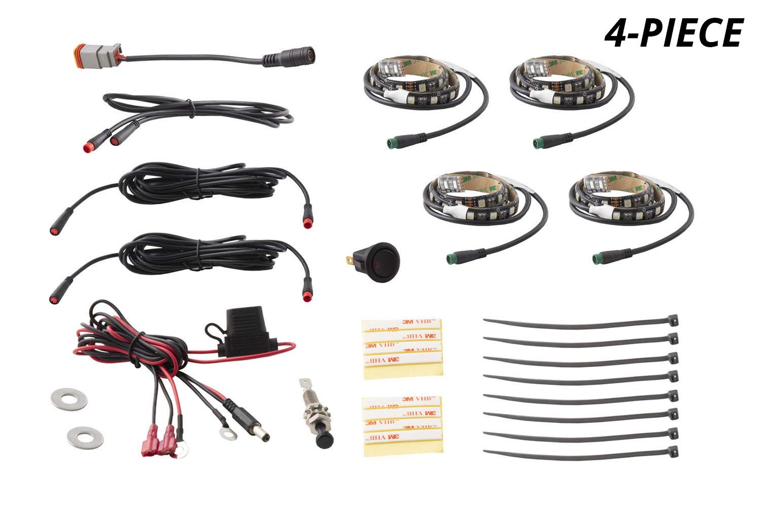 Diode Dynamics RGBW Engine Bay Strip Kit DD0440, 2pc, Multicolor