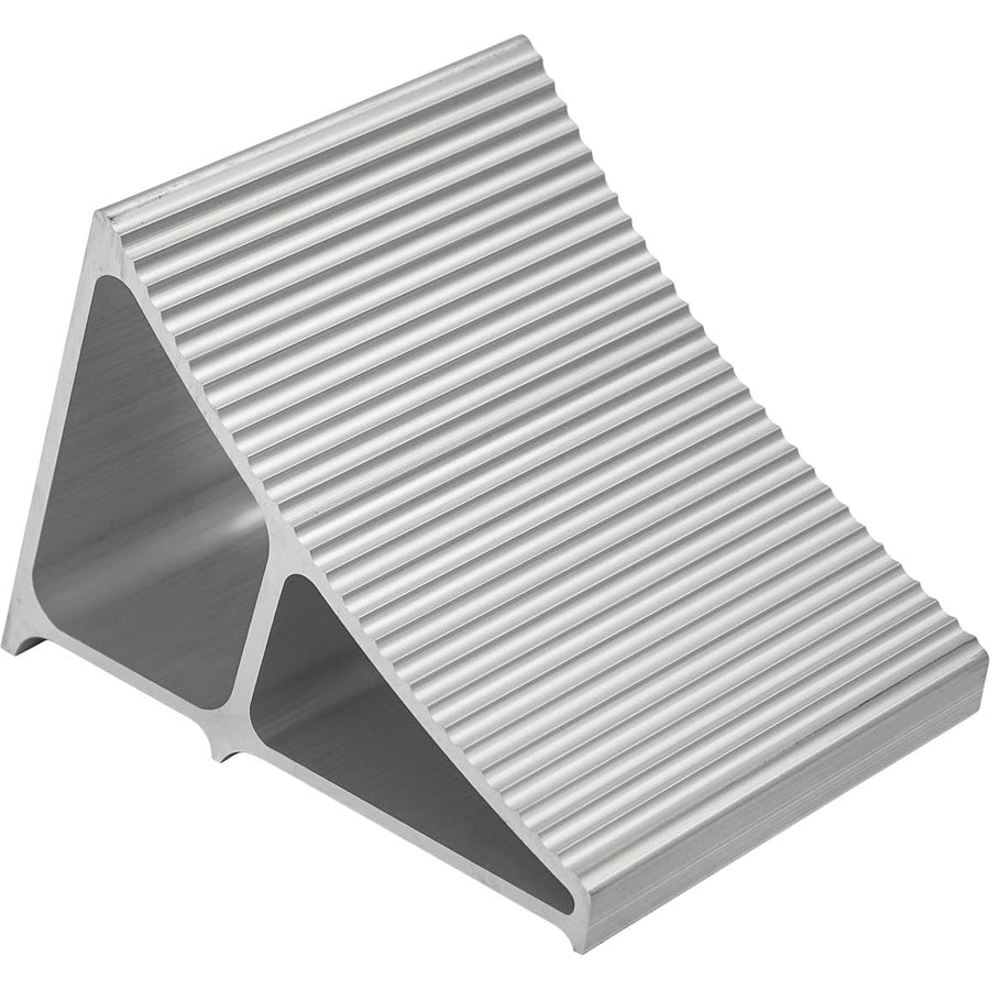 Wheel Chock Buyers Products WC6096A, 6 x 8.75 x 5.86 Inch Aluminum Chock with Ribbed Slope, Lightweight and Durable, Ideal for Ice and Snow Usage