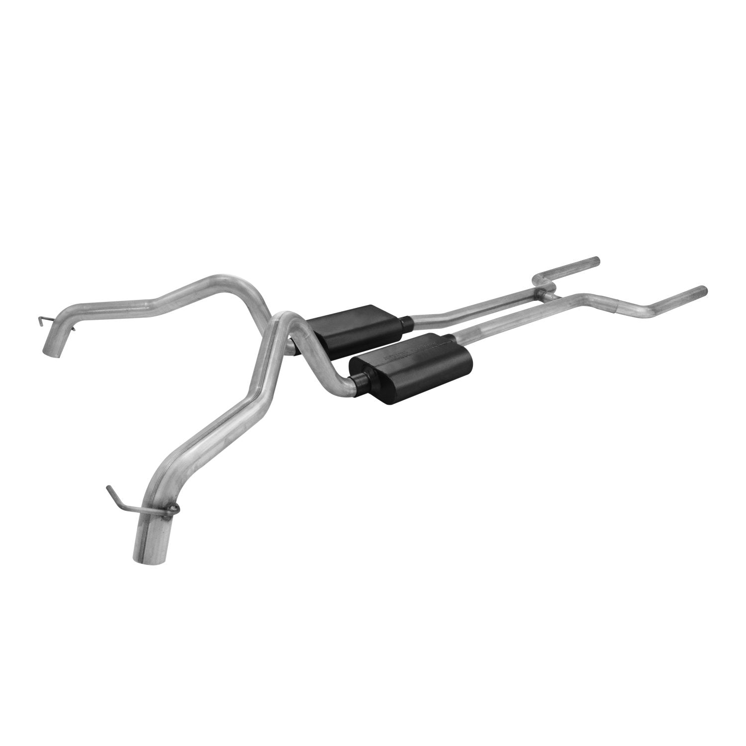 American Thunder Flowmaster 817158 Exhaust System Fits 1968-1974 Chevrolet Nova with V8 engine. 2.50 inch Stainless Steel Pipes - Aggressive to moderate sound