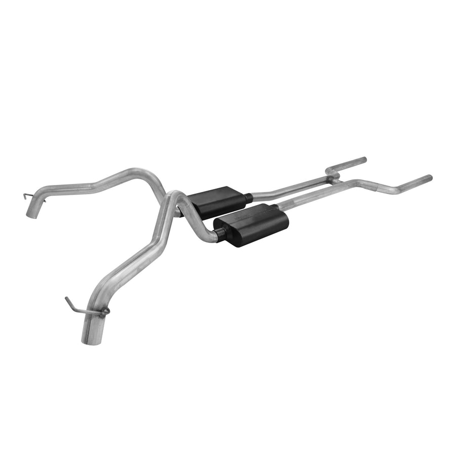 American Thunder Flowmaster 817158 Exhaust System Fits 1968-1974 Chevrolet Nova with V8 engine. 2.50 inch Stainless Steel Pipes - Aggressive to moderate sound