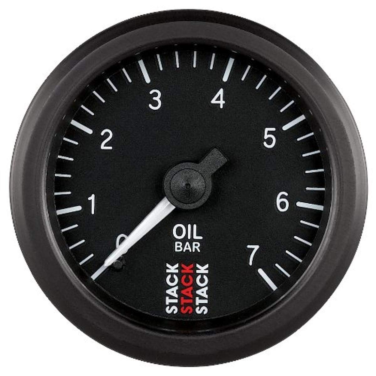 52mm Black Stack ST3101 M10 Male 0-7 Bar Mechanical Oil Pressure Gauge
